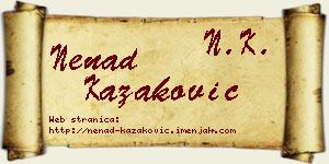 Nenad Kazaković vizit kartica